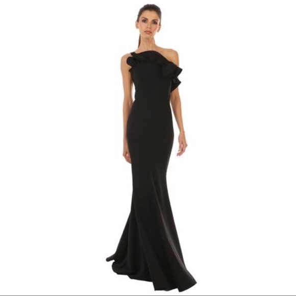 jay godfrey one shoulder gown